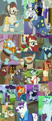 Size: 744x1728 | Tagged: safe, imported from derpibooru, screencap, ace point, big daddy mccolt, colter sobchak, jeff letrotski, mr. stripes, rockhoof, star swirl the bearded, sunburst, earth pony, pegasus, unicorn, a rockhoof and a hard place, call of the cutie, the hooffields and mccolts, the last problem, beard, facial hair, horn, male, mccolt family, moustache, stallion