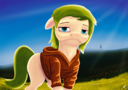 Size: 7016x4961 | Tagged: safe, artist:bluishdraft, imported from derpibooru, oc, oc only, oc:nettle vienna, earth pony, pony, female, mare, siren head, solo