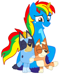 Size: 562x701 | Tagged: safe, artist:shieldwingarmorofgod, imported from derpibooru, oc, oc:shield wing, alicorn, dog, bingo heeler, bluey, bluey heeler, female, male