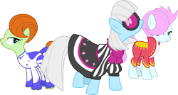 Size: 5607x3000 | Tagged: safe, artist:cloudy glow, imported from derpibooru, photo finish, soigne folio, stella lashes, earth pony, female, mare, simple background, stella, transparent background, vector