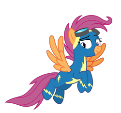 Size: 6000x5600 | Tagged: safe, artist:gypsykumquat, imported from derpibooru, scootaloo, pegasus, pony, .svg available, absurd resolution, alternate universe, clothes, female, flying, goggles, inkscape, older, older scootaloo, scootaloo can fly, show accurate, simple background, smug, solo, svg, transparent background, uniform, vector, wonderbolt scootaloo, wonderbolts, wonderbolts uniform