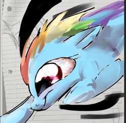 Size: 678x661 | Tagged: safe, artist:skypaw10, imported from derpibooru, rainbow dash, pegasus, pony, female, flying, mare, paper background, solo