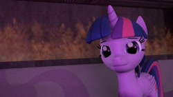 Size: 1920x1080 | Tagged: safe, artist:midnightdanny, twilight sparkle, pony, 3d, female, fireplace, mare