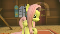 Size: 1920x1080 | Tagged: safe, artist:midnightdanny, fluttershy, pony, 3d, female, mare