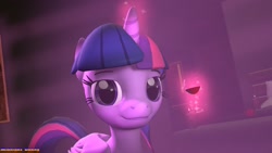 Size: 1920x1080 | Tagged: safe, artist:midnightdanny, twilight sparkle, pony, 3d, female, looking at you, mare