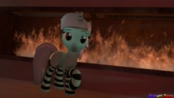 Size: 1920x1080 | Tagged: safe, artist:midnightdanny, lyra heartstrings, pony, 3d, clothes, female, mare, socks, striped socks