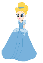 Size: 542x793 | Tagged: safe, artist:evergreen2024, artist:selenaede, imported from derpibooru, human, equestria girls, base used, choker, cinderella, clothes, disney princess, dress, equestria girls-ified, eyeshadow, female, gown, hair bun, hairband, lipstick, makeup, poofy shoulders, smiling, solo