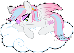 Size: 3007x2142 | Tagged: safe, artist:velvetcharm, imported from derpibooru, oc, oc only, oc:alyssa heartsocks, pegasus, pony, 2d, adorasexy, colored wings, cute, female, feral, gradient wings, inkscape, pegasus oc, ponyscape, sexy, solo, solo female, sticker design, vector, wingding eyes, wings