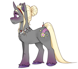 Size: 1800x1600 | Tagged: safe, artist:kavli-kaffel, imported from derpibooru, oc, oc only, unicorn, accessory, ear piercing, earring, female, horn, jewelry, long tail, necklace, piercing, simple background, solo, tail, transparent background