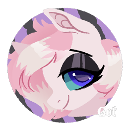 Size: 2048x2048 | Tagged: safe, artist:rottengotika, imported from derpibooru, oc, oc:milo , blue eyes, eyeshadow, green sclera, looking at you, makeup, male, simple background, smiling, smiling at you, stallion, transparent background