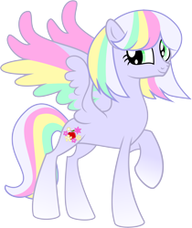 Size: 5776x6884 | Tagged: safe, artist:shootingstarsentry, imported from derpibooru, oc, oc:flora, pegasus, pony, absurd resolution, colored wings, female, mare, multicolored wings, simple background, solo, transparent background, wings