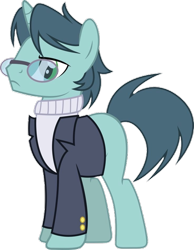 Size: 736x948 | Tagged: safe, imported from derpibooru, pony, unicorn, clothes, glasses, handsome, horn, male, outfit, simple background, stallion, suit, white background