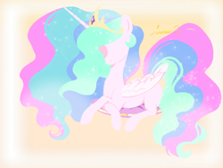 Size: 1080x810 | Tagged: safe, artist:meteor s, imported from derpibooru, princess celestia, alicorn, pony, crown, jewelry, no face, red little book source, regalia, solo