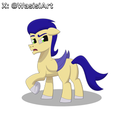 Size: 4000x4000 | Tagged: safe, artist:alejandrogmj, artist:wasisi, derpibooru exclusive, imported from derpibooru, oc, oc only, oc:chicken claws, changeling, pegasus, pony, absurd resolution, butt, changeling oc, colored eyebrows, colored wings, disguise, disguised changeling, frown, looking back, male, open mouth, pegasus oc, plot, raised hoof, shadow, signature, simple background, stallion, transparent background, wings