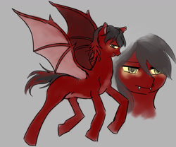 Size: 1701x1417 | Tagged: safe, artist:pain-jam-cookie, imported from derpibooru, oc, bat pony, pony, anatomically incorrect, bat pony oc, bat wings, distant oceanic getaway, incorrect leg anatomy, ponified, solo, wings