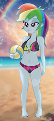 Size: 901x2000 | Tagged: safe, artist:emeraldblast63, imported from derpibooru, rainbow dash, equestria girls, ocean, water