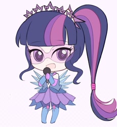 Size: 886x958 | Tagged: safe, artist:tang403339, imported from derpibooru, twilight sparkle, human, chibi, clothes, crown, humanized, jewelry, outfit, regalia, simple background, skirt, white background