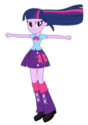 Size: 785x1111 | Tagged: safe, artist:cwt10101, imported from derpibooru, twilight sparkle, human, equestria girls, female, simple background, solo, spread arms, transparent background, vector