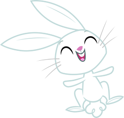 Size: 3159x3000 | Tagged: safe, artist:cloudy glow, imported from derpibooru, angel bunny, rabbit, animal, eyes closed, floating, male, simple background, solo, transparent background, vector