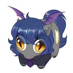 Size: 3514x3520 | Tagged: safe, artist:rrd-artist, imported from derpibooru, oc, oc only, oc:shadow bite, bat pony, pony, bat pony oc, bat wings, big eyes, clothes, commission, cute, ear fluff, ear piercing, earring, horn, jewelry, lying down, male, necktie, piercing, ponyloaf, prone, shirt, simple background, slit pupils, solo, spread wings, stallion, stare, transparent background, wings, ych result