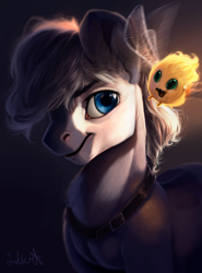 Size: 1700x2300 | Tagged: safe, artist:lulemt, imported from derpibooru, oc, oc only, earth pony, parasprite, pony, belt, commission, male, realistic, stallion