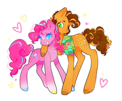 Size: 1280x1067 | Tagged: safe, artist:fhroggy, imported from derpibooru, cheese sandwich, pinkie pie, earth pony, cheesepie, colored hooves, duo, female, heart, hooves, hug, male, mare, shipping, simple background, smiling, stallion, straight, transparent background