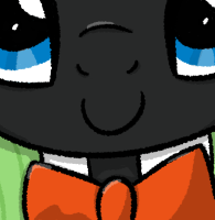 Size: 195x200 | Tagged: safe, artist:wren, oc, oc only, oc:fanonlilly, pony, bowtie, close-up, cute, fancy, female, mare, smiling