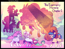 Size: 1280x960 | Tagged: safe, artist:mrraapeti, imported from derpibooru, oc, oc only, oc:circus peanut, oc:night shift, earth pony, pony, unicorn, comic:the evermerry miracle, female, horn, male, mare, stallion