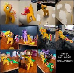 Size: 911x893 | Tagged: safe, artist:marybellamy, imported from derpibooru, applejack, earth pony, pony, customized toy, irl, photo, plushie, solo, toy, zorilita