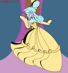 Size: 1280x1375 | Tagged: safe, artist:thehardcolt89, imported from derpibooru, oc, oc only, oc:jemimasparkle, human, equestria girls, ballgown, beauty and the beast, belle, clothes, cute, dress, evening gloves, female, gloves, gown, long gloves, ocbetes, open mouth, solo