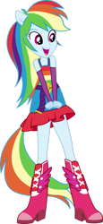 Size: 1024x2232 | Tagged: safe, artist:greywolf2021, imported from derpibooru, rainbow dash, human, equestria girls, boots, clothes, cute, dashabetes, fall formal outfits, female, open mouth, open smile, ponied up, pony ears, rainbow dash always dresses in style, shoes, simple background, smiling, solo, transparent background, vector