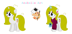 Size: 4892x2348 | Tagged: safe, artist:aniakucyk, imported from derpibooru, oc, oc:anabelle art, pony, unicorn, horn