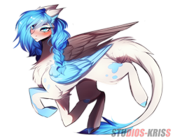 Size: 3016x2422 | Tagged: safe, artist:krissstudios, imported from derpibooru, oc, oc:akuma, pegasus, pony, female, mare, solo