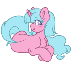 Size: 1000x1000 | Tagged: safe, artist:kazmuun, imported from derpibooru, oc, oc only, oc:summer dreams, pony, unicorn, female, horn, lying down, mare, prone, simple background, solo, transparent background