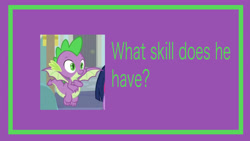 Size: 3840x2160 | Tagged: safe, edit, edited screencap, imported from derpibooru, screencap, spike, dragon, cropped, question, solo, winged spike, wings