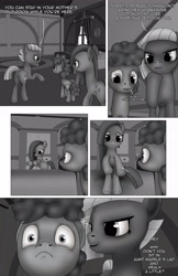 Size: 1989x3072 | Tagged: safe, artist:anonymousandrei, derpibooru exclusive, imported from derpibooru, li'l cheese, limestone pie, marble pie, earth pony, pony, comic:life of li'l cheese, the last problem, aunt and nephew, bedroom, colt, comic, dialogue, female, foal, male, mare, older limestone pie, older marble pie, pie family home, talking