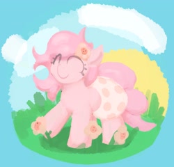 Size: 4096x3927 | Tagged: safe, artist:wallswallswalls, oc, oc only, pony, eyes closed, female, mare, solo, solo female