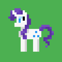 Size: 1200x1200 | Tagged: safe, artist:kiniaczu, imported from derpibooru, rarity, digital art, green background, pixel art, simple background, solo