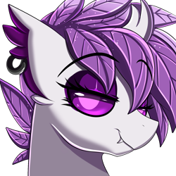 Size: 1500x1500 | Tagged: safe, artist:pridark, imported from derpibooru, oc, oc only, oc:elytra, changedling, changeling, bust, changedling oc, changeling oc, portrait, simple background, smug, transparent background, white changeling