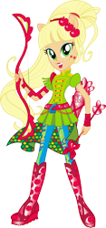 Size: 6967x14852 | Tagged: safe, artist:sugar-loop, imported from derpibooru, applejack, equestria girls, archery, arrow, bow (weapon), bow and arrow, box art, clothes, female, looking at you, my little pony equestria girls: friendship games, ponied up, pony ears, simple background, solo, sporty style, transparent background, vector, weapon