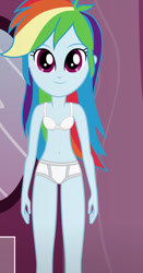 Size: 490x936 | Tagged: safe, artist:qbert2kcat, imported from derpibooru, rainbow dash, human, equestria girls, belly, belly button, clothes, female, solo, underwear