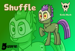 Size: 2000x1371 | Tagged: safe, artist:gradiusfanatic, imported from derpibooru, oc, oc only, oc:shuffle, earth pony, earth pony oc, male, skull, tribal pony