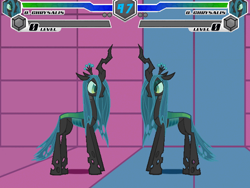 Size: 636x478 | Tagged: safe, imported from ponybooru, queen chrysalis, changeling, changeling queen, fighting is magic, fan game, female, fighting is magic everfree, game screencap, training arena