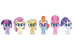 Size: 1920x1080 | Tagged: safe, artist:coolbeanslollol, imported from derpibooru, applejack, fluttershy, pinkie pie, rainbow dash, rarity, twilight sparkle, alicorn, pony, my little pony: pony life, mane six, simple background, transparent background, twilight sparkle (alicorn)