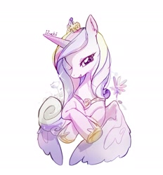 Size: 1893x2042 | Tagged: safe, artist:izuchi, imported from derpibooru, princess cadance, alicorn, simple background, solo, white background