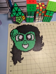 Size: 3024x4032 | Tagged: safe, artist:redcrow32, artist:tinyequine, oc, oc:filly anon, female, filly, perler beads