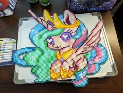 Size: 4032x3024 | Tagged: safe, artist:tinyequine, princess celestia, perler beads