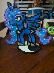 Size: 3072x4080 | Tagged: safe, artist:tinyequine, princess luna, perler beads