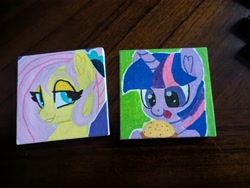 Size: 4080x3072 | Tagged: safe, artist:fannytastical, artist:tinyequine, fluttershy, twilight sparkle, posca