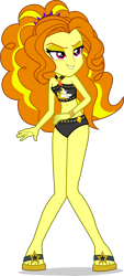 Size: 2177x4808 | Tagged: safe, artist:dustinwatsongkx, imported from derpibooru, adagio dazzle, human, equestria girls, clothes, clothes swap, female, geode of empathy, magical geodes, simple background, solo, sunset shimmer's beach shorts swimsuit, swimsuit, swimsuit swap, transparent background, vector